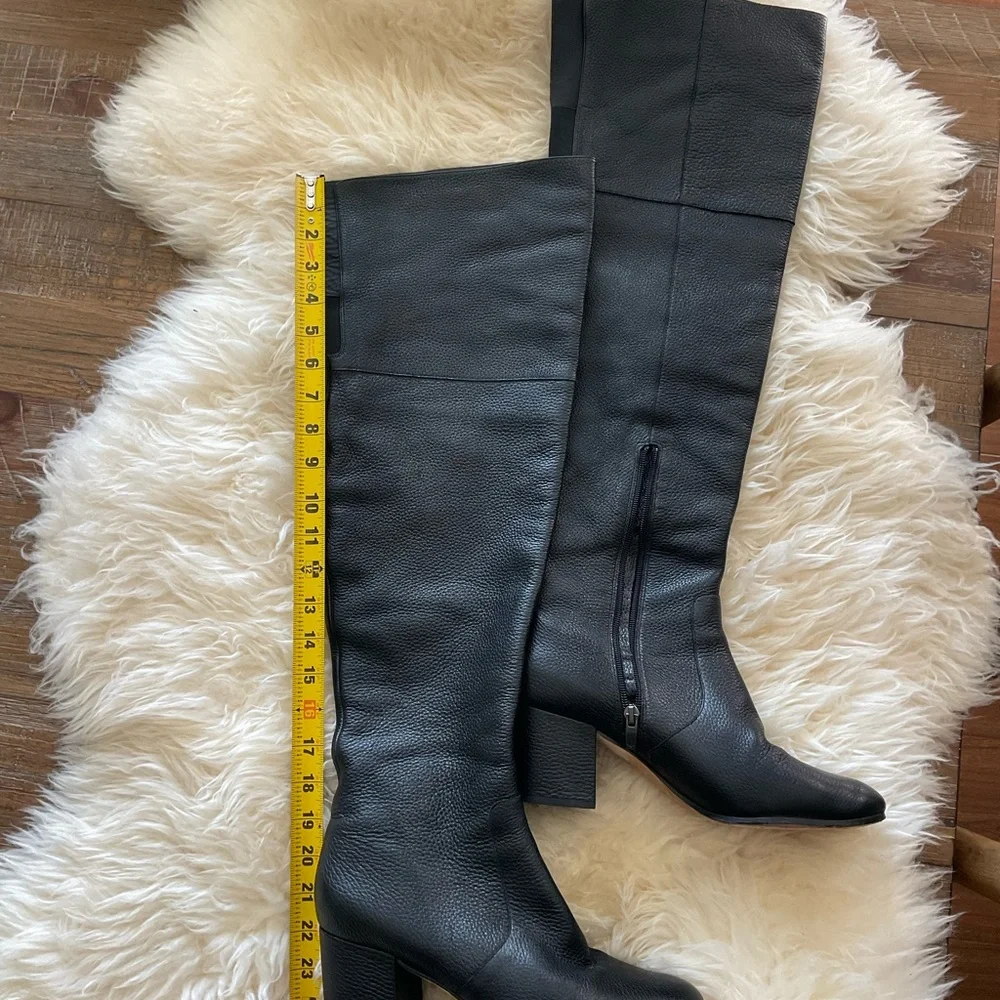 Via Spiga over the knee boots leather black boot - Picture 7 of 13